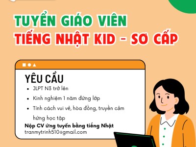Trí Nhân tuyển dụng: Giáo viên tiếng Nhật KID